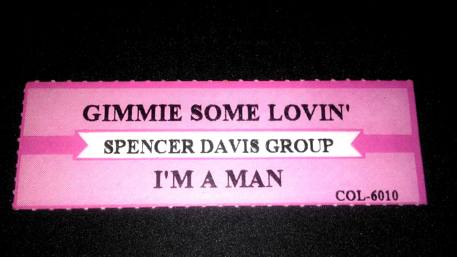 JUKEBOX STRIP (1) SPENCER DAVIS GROUP Gimmie Some Lovin'/I'm A Man 45 L@@K!