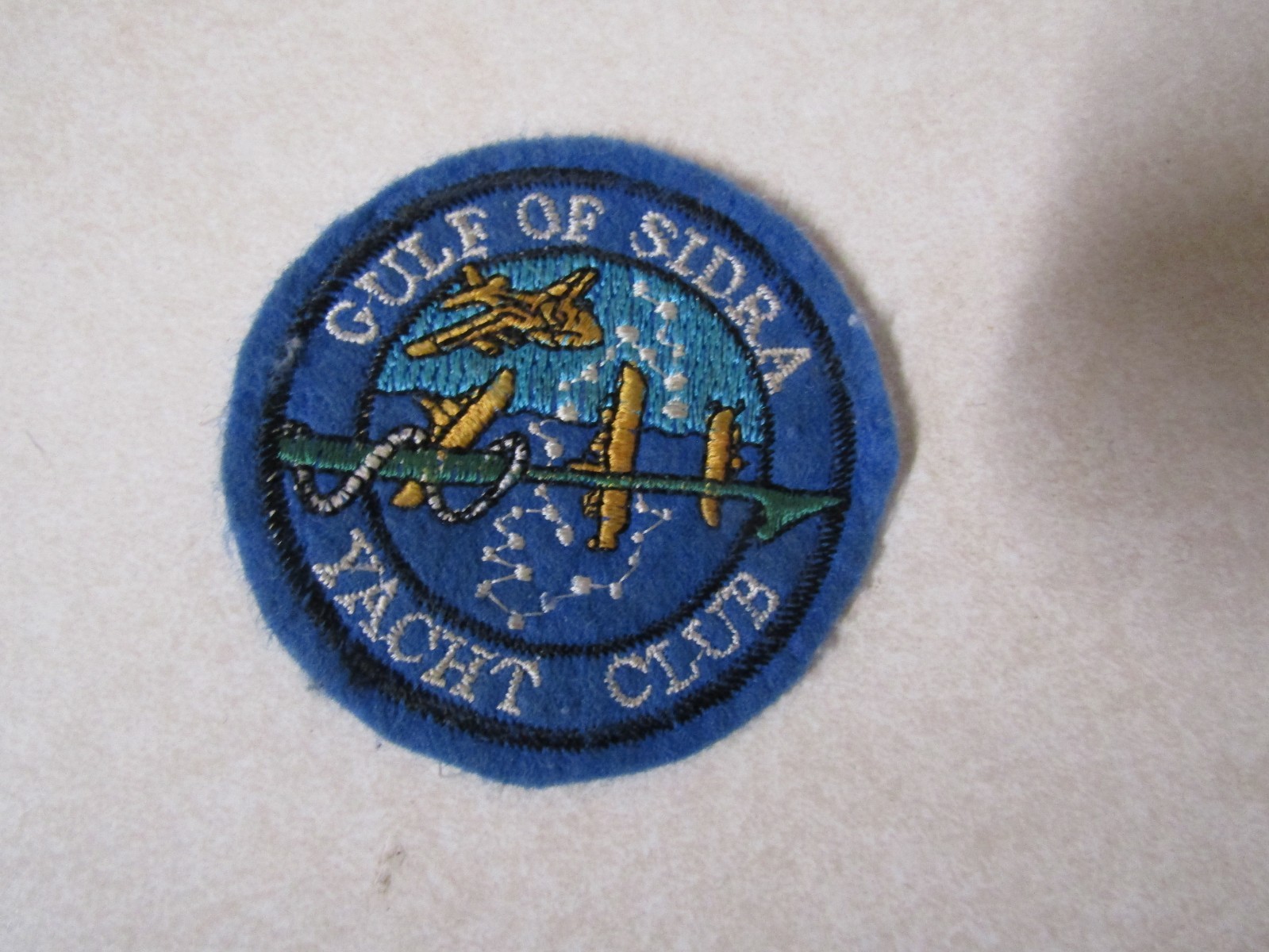 MILITARY PATCH UNSURE FOREIGN GULF OF SIDRA YACHT CLUB