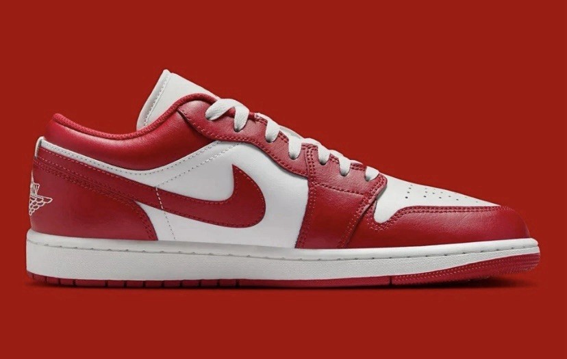Nike Air Jordan 1 Low Shoes Summit White Varsity Red 553558-166 Men's Sizes NEW