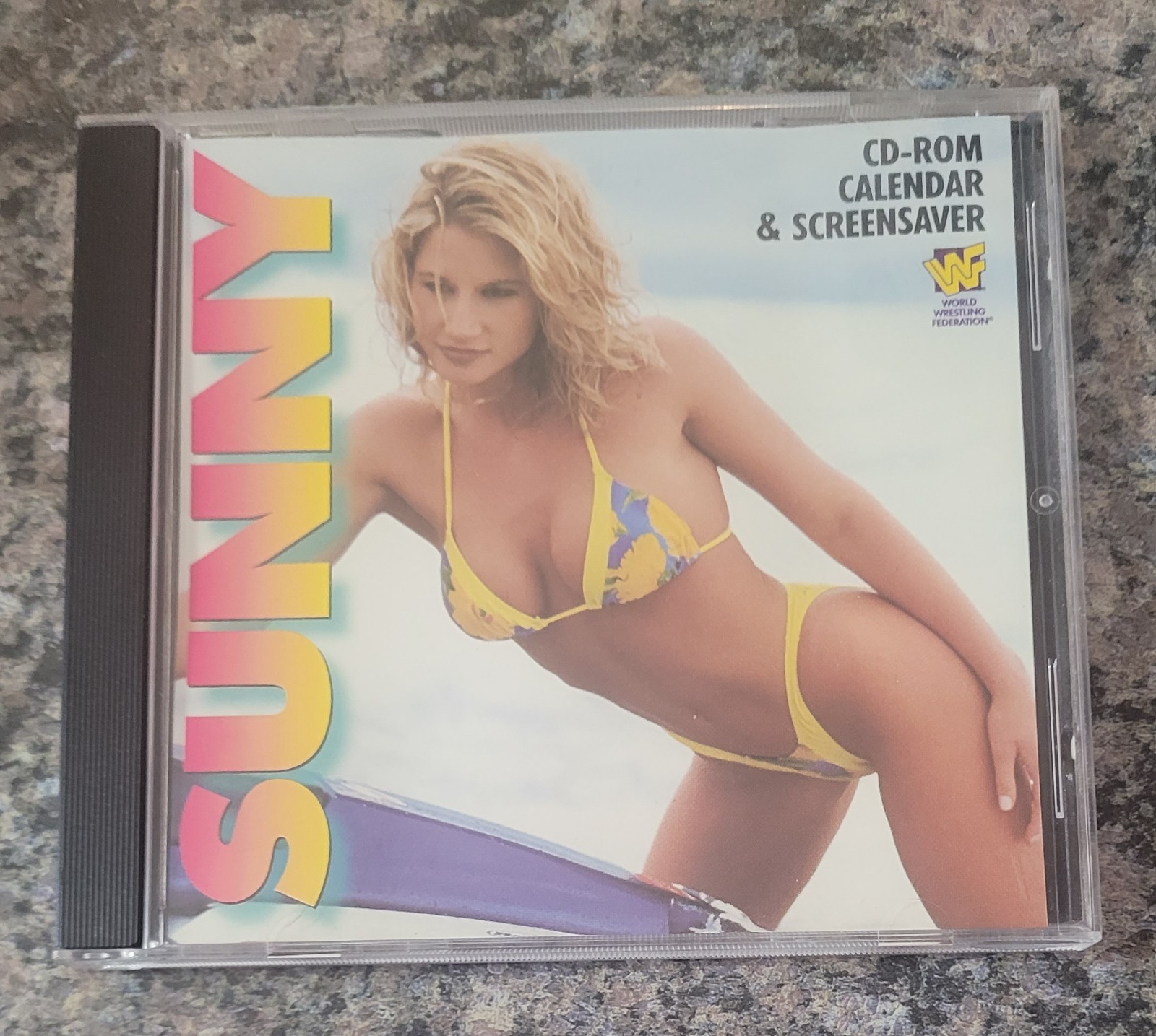 WWF WWE Vintage SUNNY CD-ROM Calendar & Screensaver 1996 Windows 95 Rare