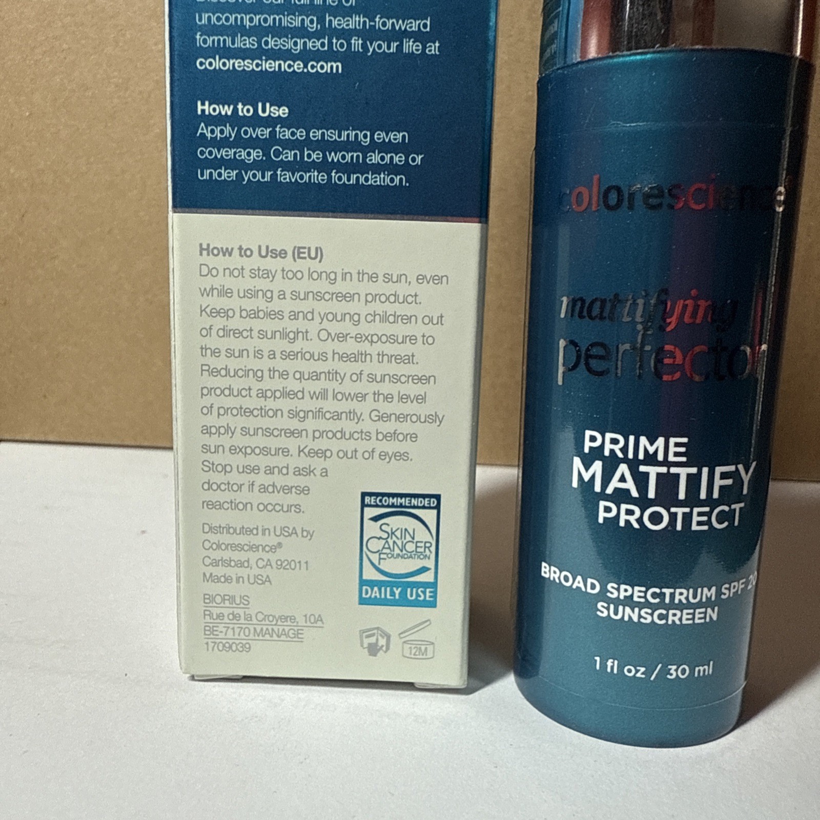 Colorescience Mattifying Perfector Face Primer, SPF20, 1 FL OZ NIB