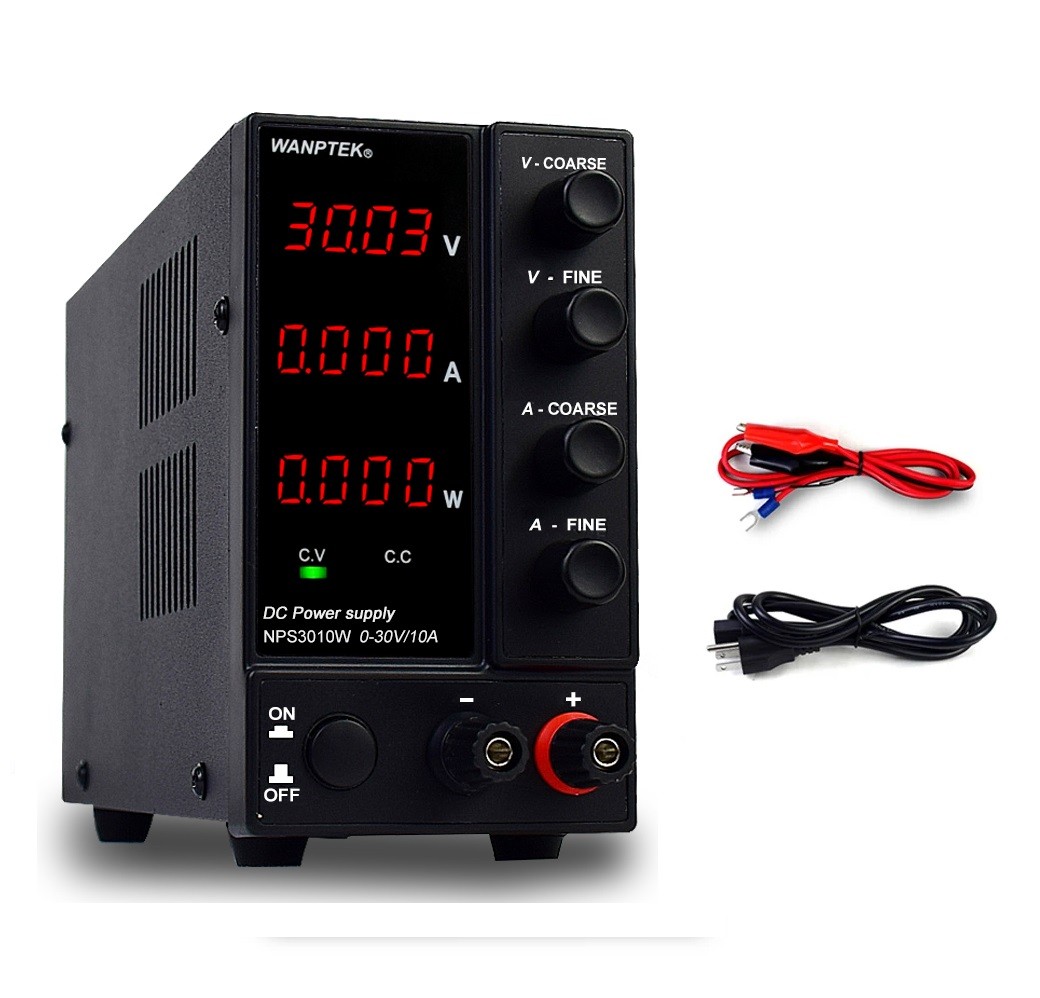 Adjustable 0~30V 0~10A DC Power Supply Lab Variable Regulated High Precision Vol