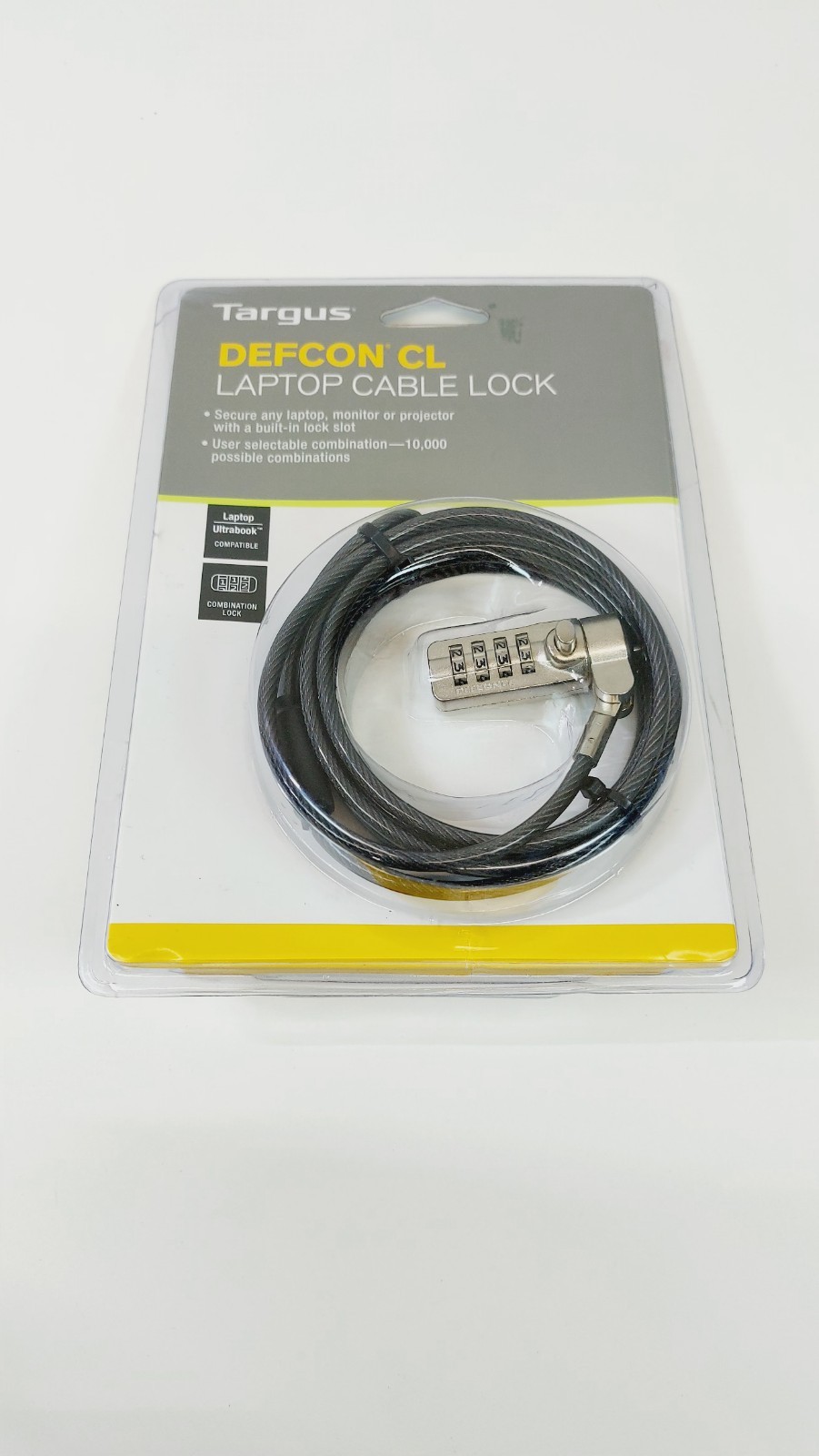 Targus - DEFCON CL Laptop Cable Lock - Combination Lock - 6.5 Feet