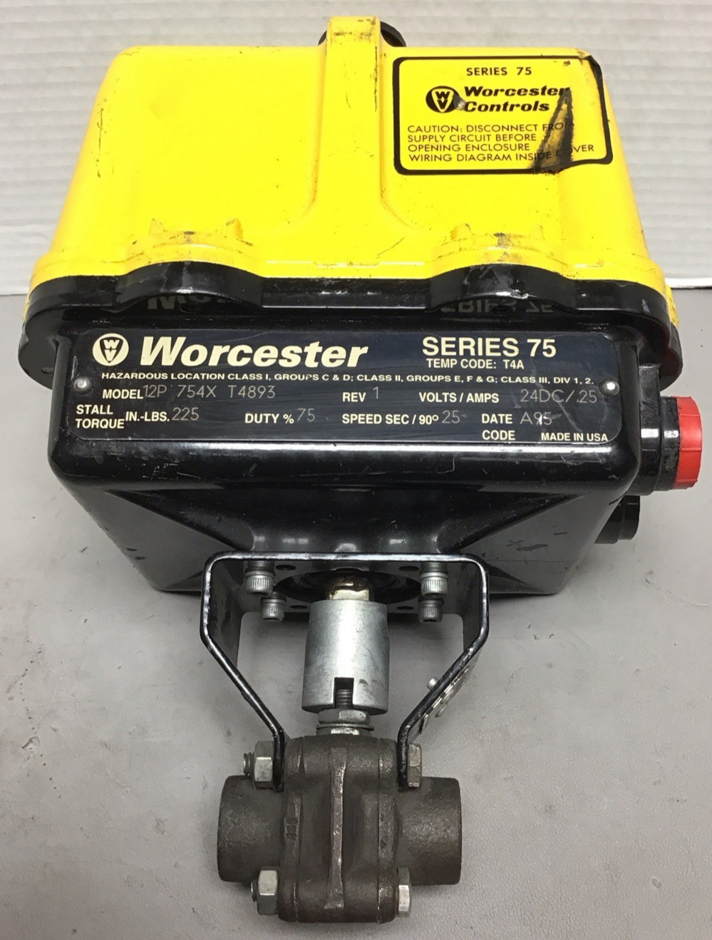 Worcester Series 75 Actuator Model 12P 754X T4893 (M3)