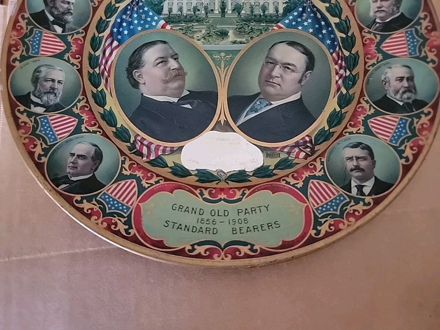 1908 President William H Taft Campaign Lithographed Tin Plate (2 Plate)