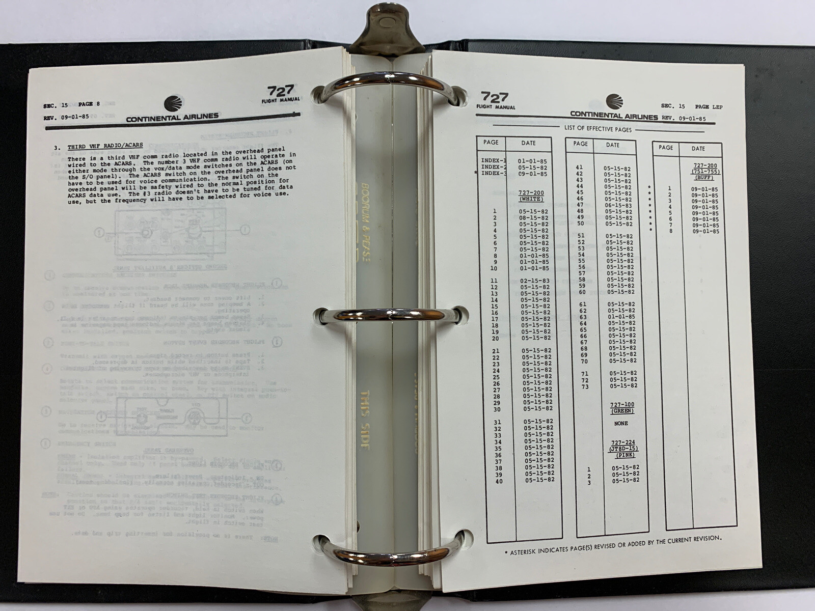 Continental 727 Flight Manual, 2 Volumes - Copy