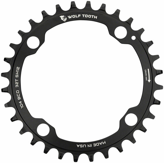 Wolf Tooth 104 BCD Chainring - 36t, 104 BCD, 4-Bolt, Requires Shimano 12-Speed H