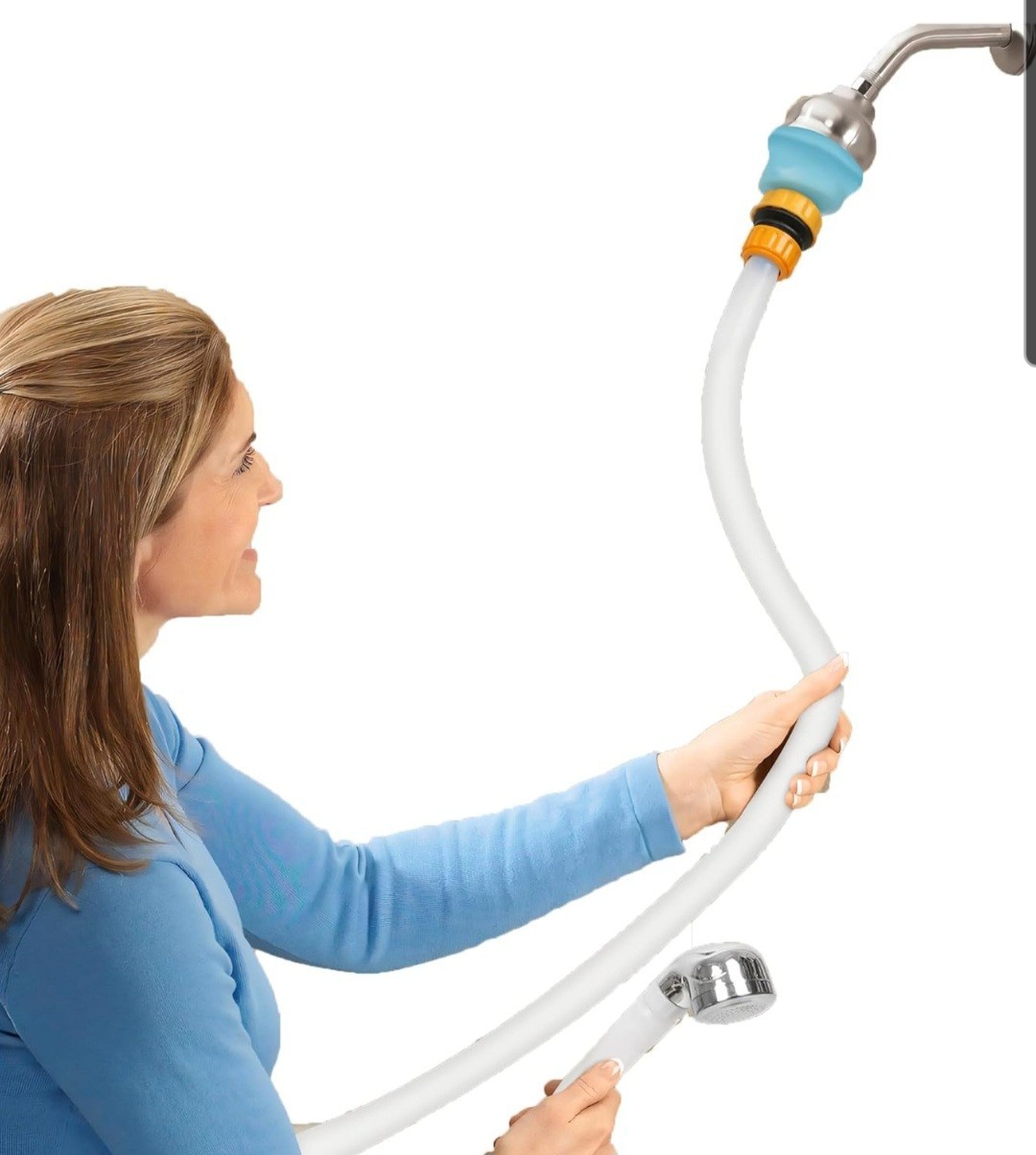Slip-On Tub Hose 5FT Flexible Bathtub Faucet Sprayer Attachment Cleaning Pet