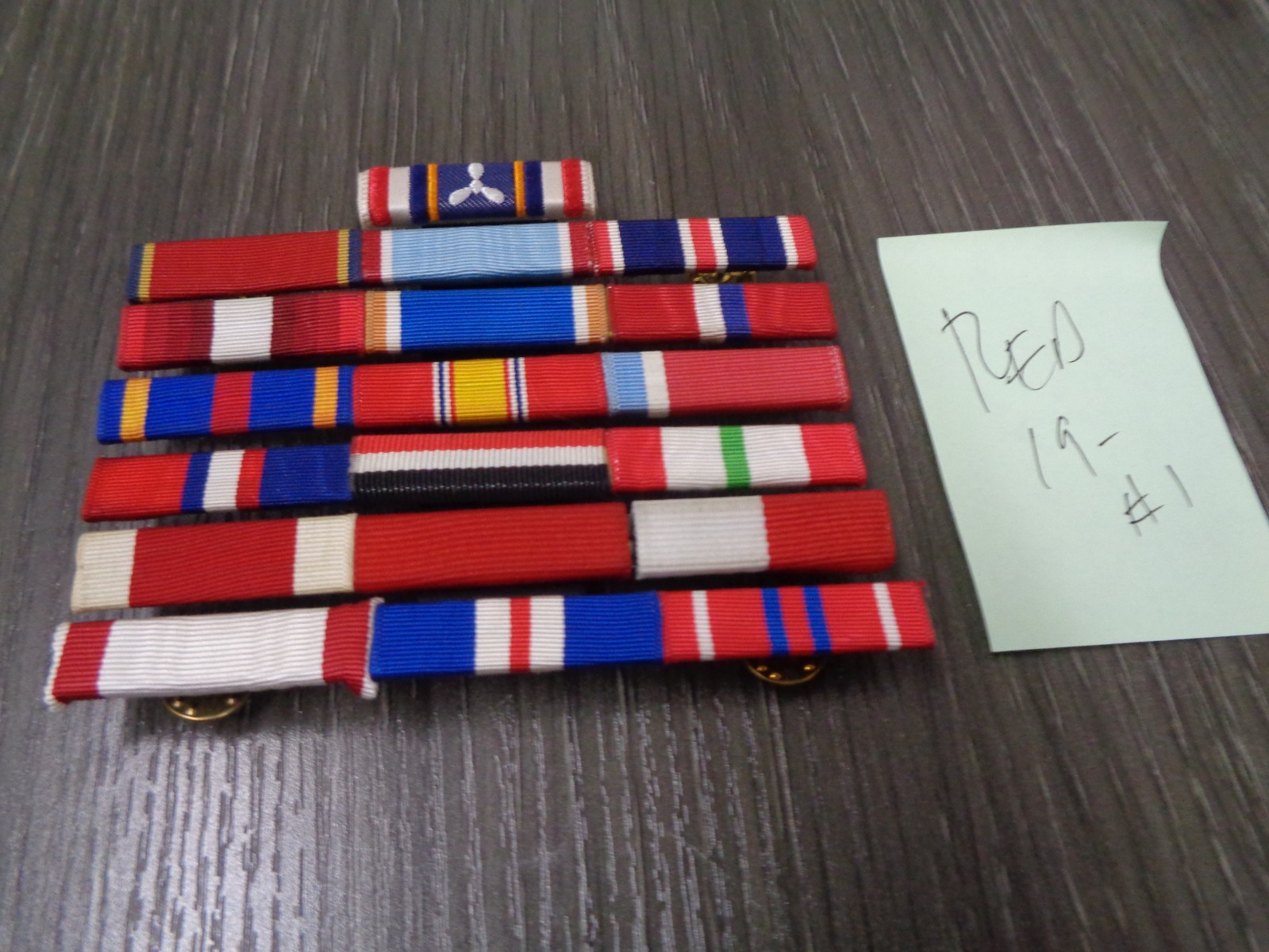 Gothic Steampunk COSPLAY Uniform Accessory 19 Ribbon Bar USED COMICON USA  RED 1