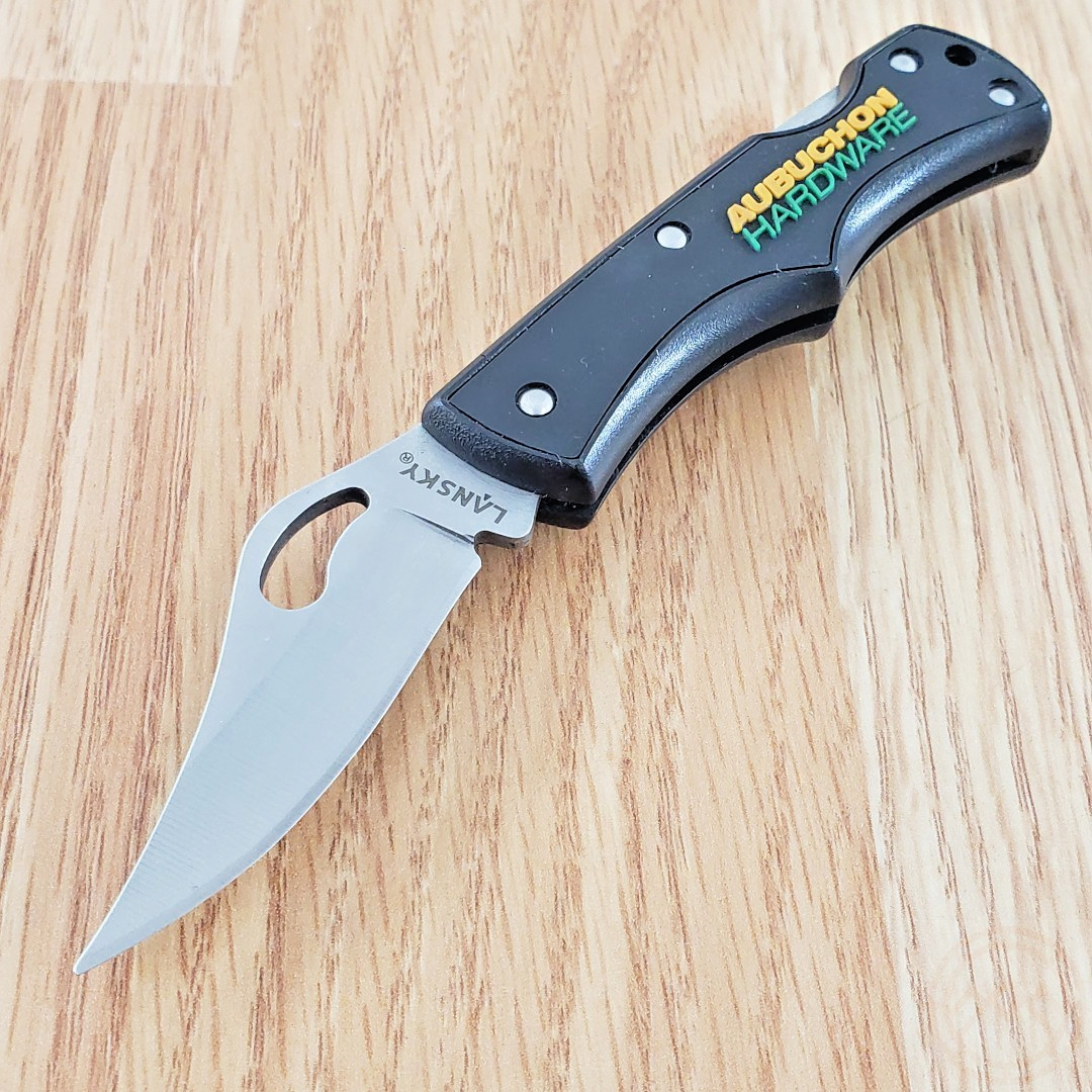 Lansky Aubuchon Small Folding Knife 2.25" Satin Stainless Steel Blade ABS Handle