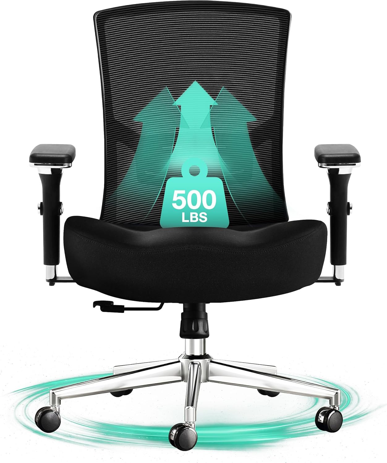 Big and Tall Office Chair 500lbs Heavy Duty Ergonomic Mesh Chair Computer NEW