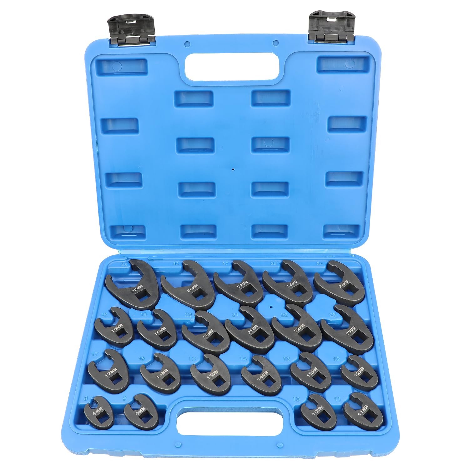 Crows foot Wrench Set 1/2" and 3/8” Drive Flare Nut Crowfoot Wrench Set Metri...