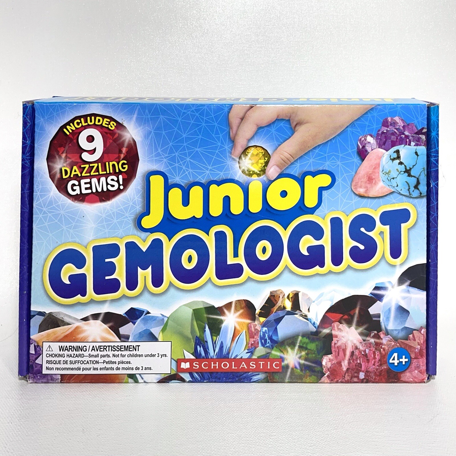 Junior Gemologist Scholastic Kit • 9 Real Gemstones Rocks Minerals + Book