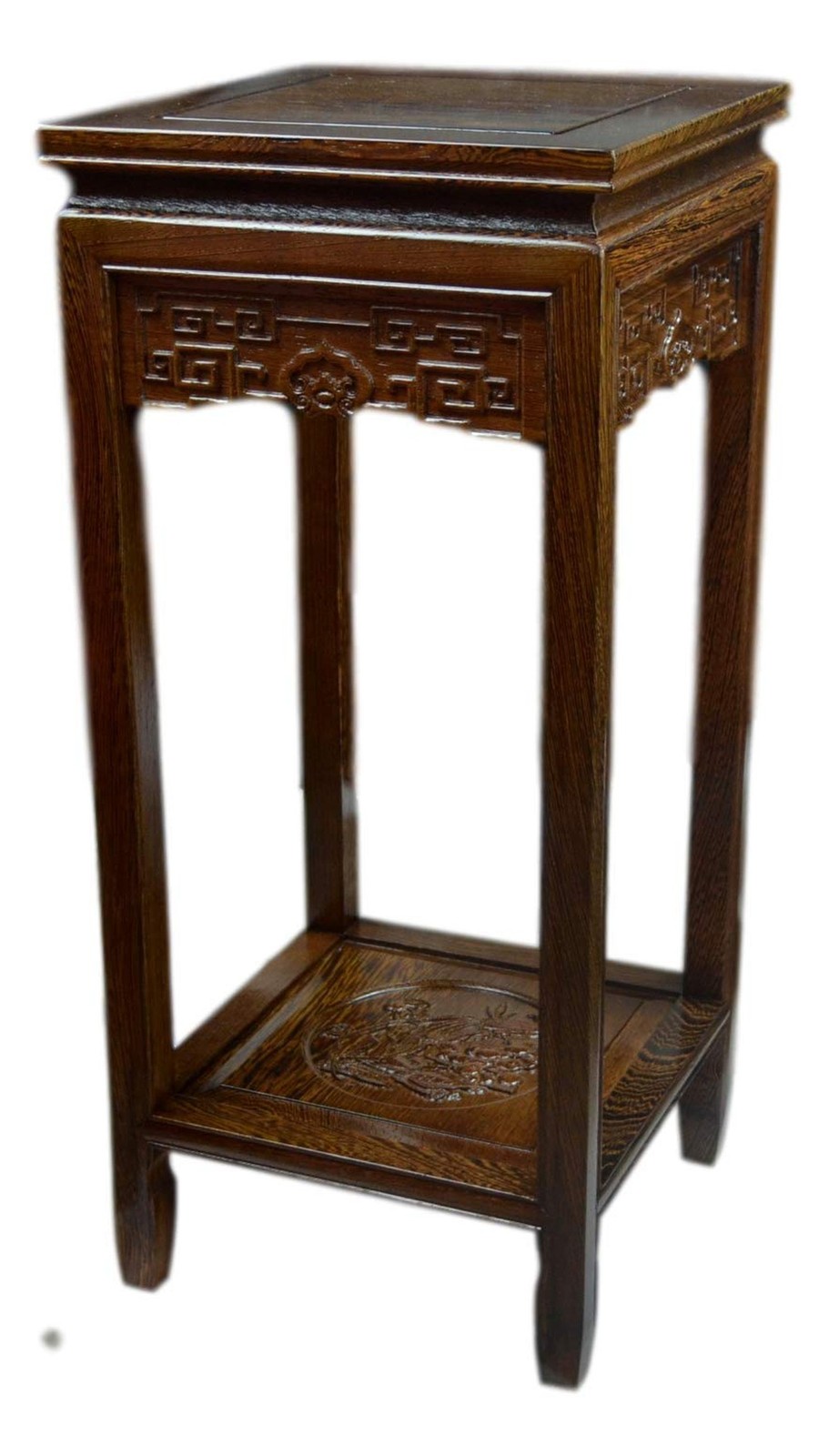 Festcool Rosewood Square Table, Planter Stand Plant Pot Display Stand Lamp Ta...