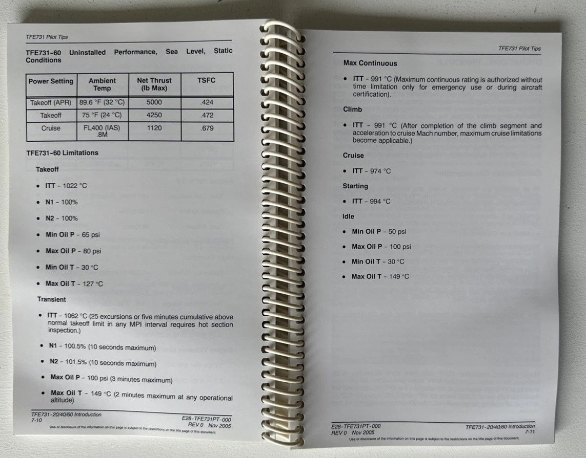 Honeywell TFE731 Engine Tips Pilot Guide