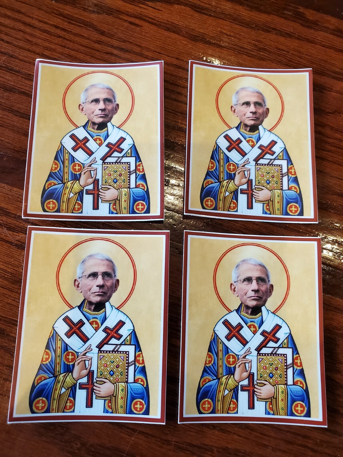 Dr. Fauci Saint Fauci Stickers Lot Of 4 Vaccine Salesman 💉