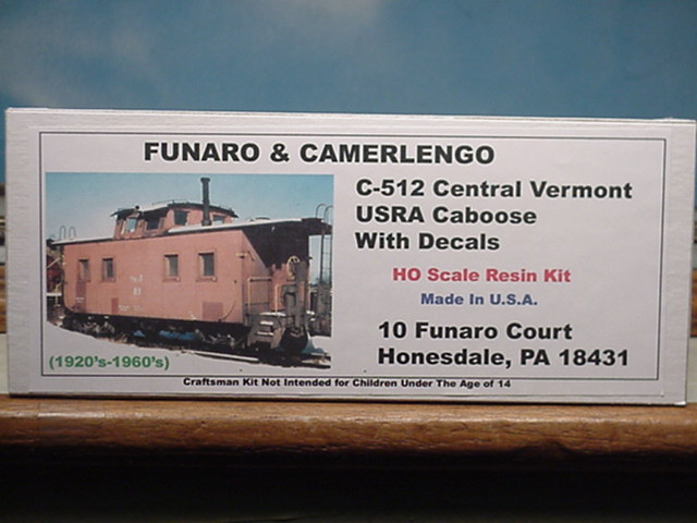 Funaro F&C HO Central Vermont USRA Caboose Kit 512