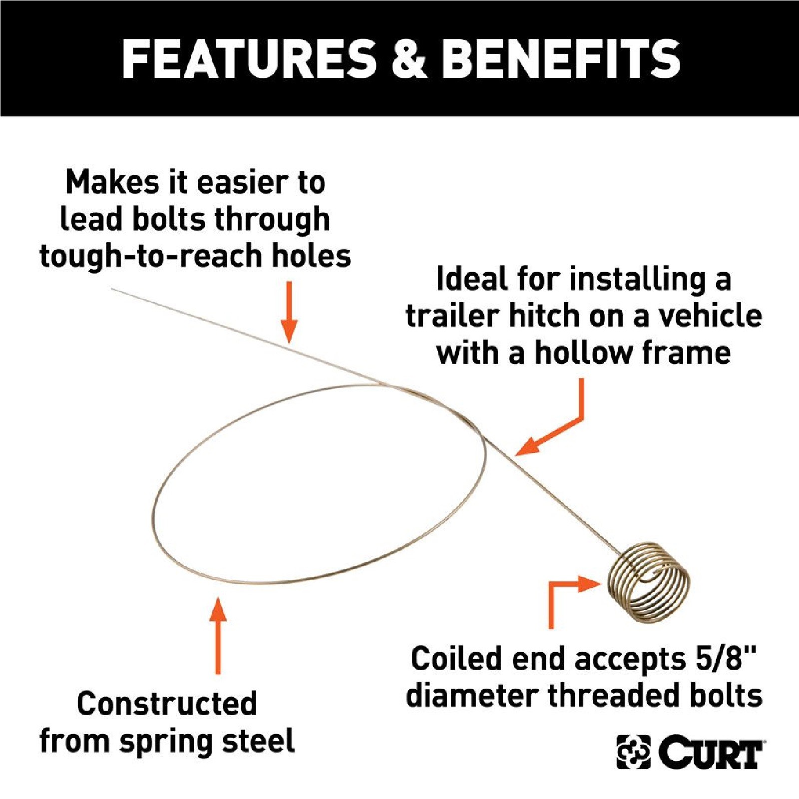 Curt 58430 5/8" Fish Wire / Pull Wire