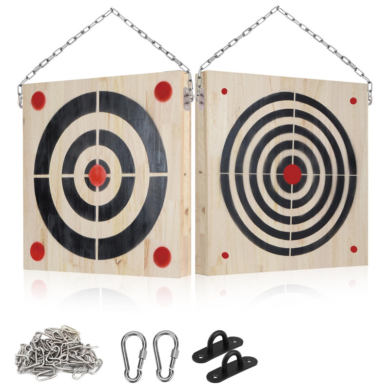 Fyaner Heavy Wooden Axe Throwing Target Knife Throwing Target Handles