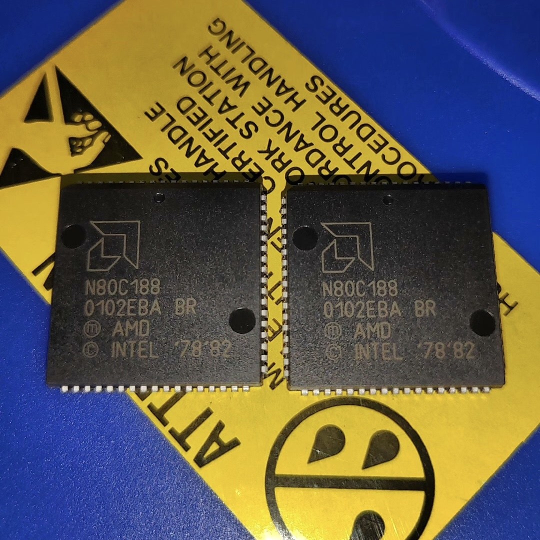 New N80C188 16-BIT CMOS High Integration MPU PLCC68 x 1pc