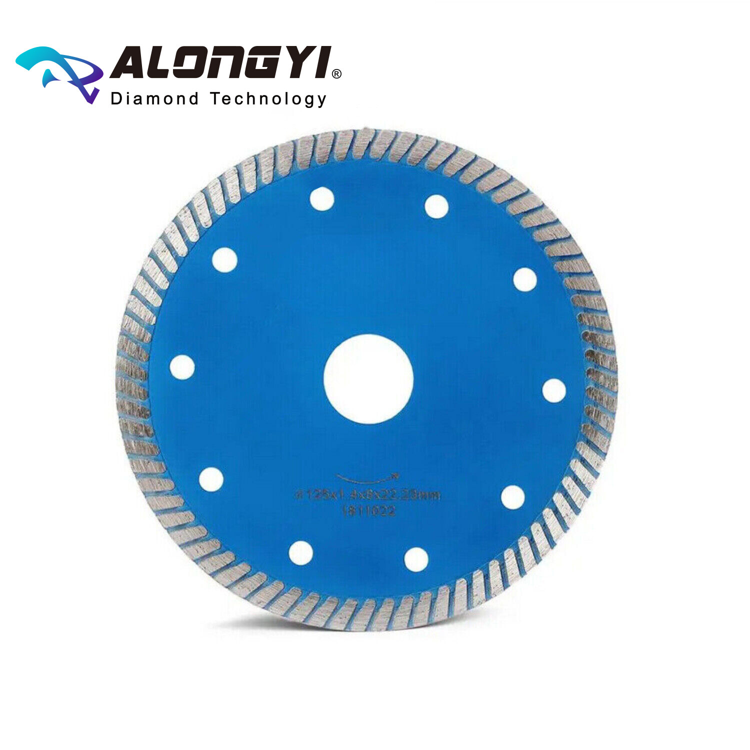 5" Diamond Cutting Saw Blade 125mm Turbo Teeth Cutting Disc With Cooling Holes