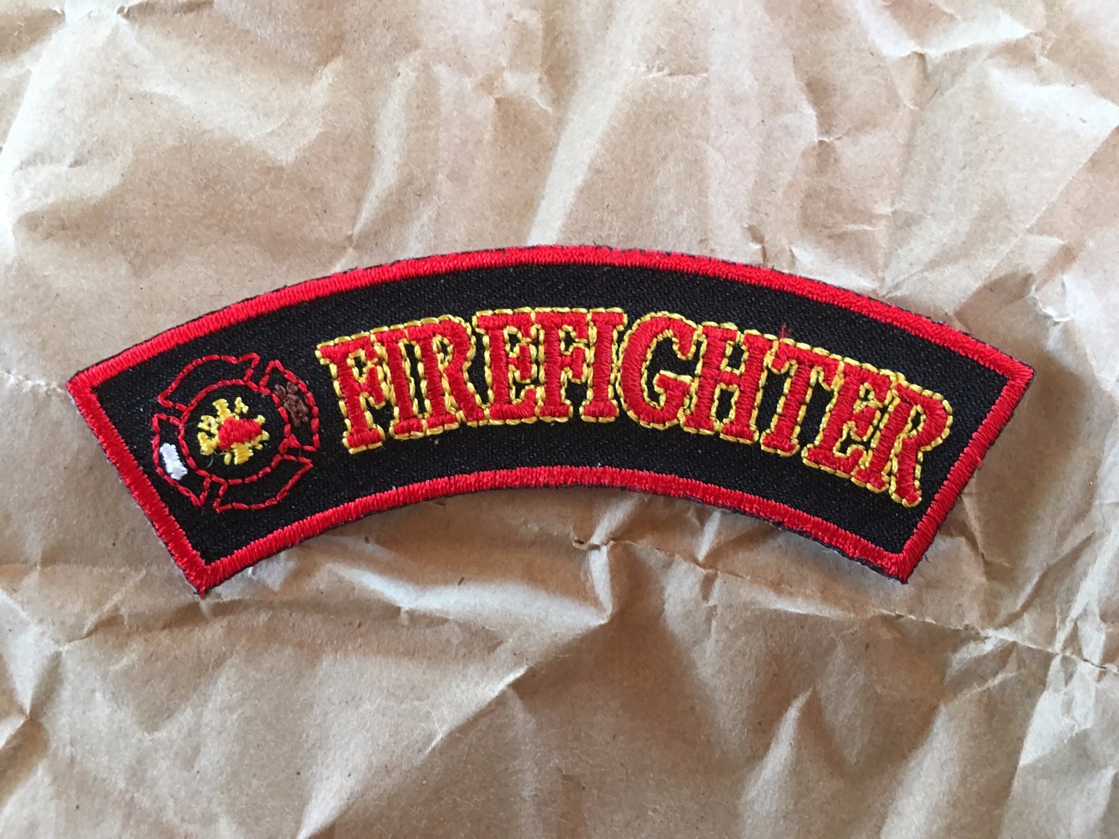 Firefighter Maltese Cross Small Rocker Patch