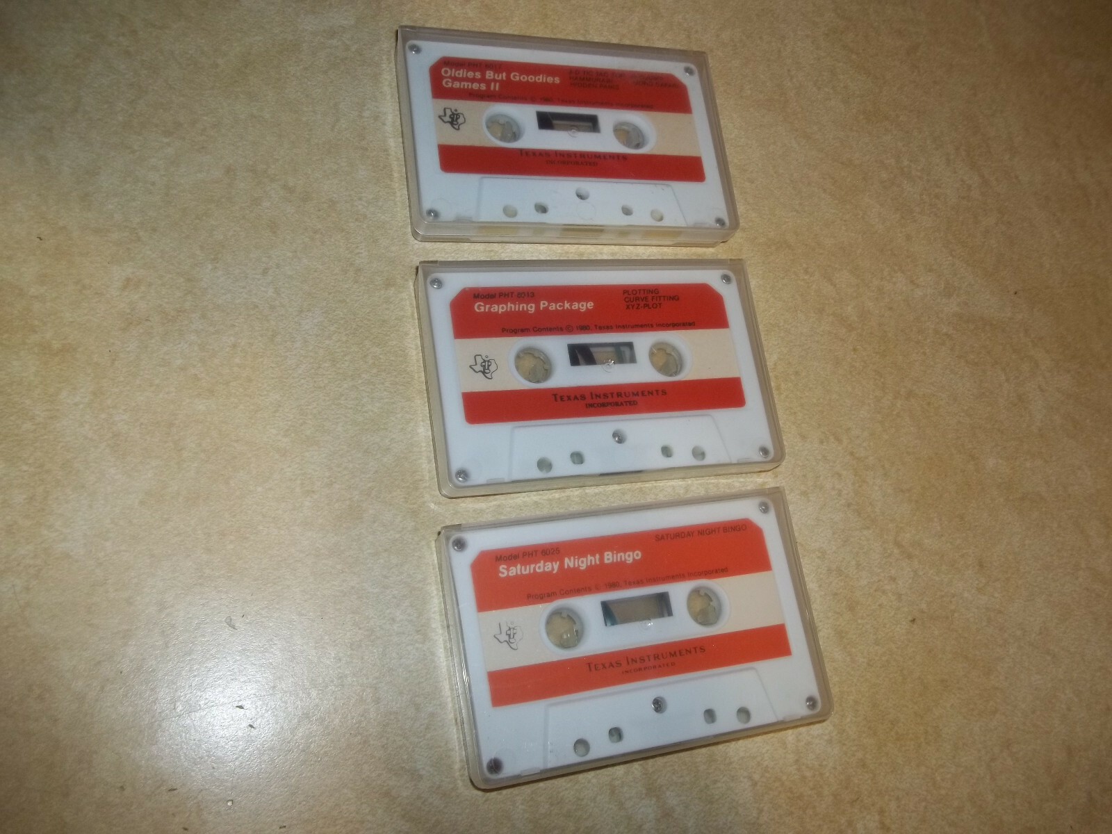 3 NEW TI-99/4A Tapes OLD BUT GOOD 2 Graphing Package SAT NIGHT BINGO Cassettes