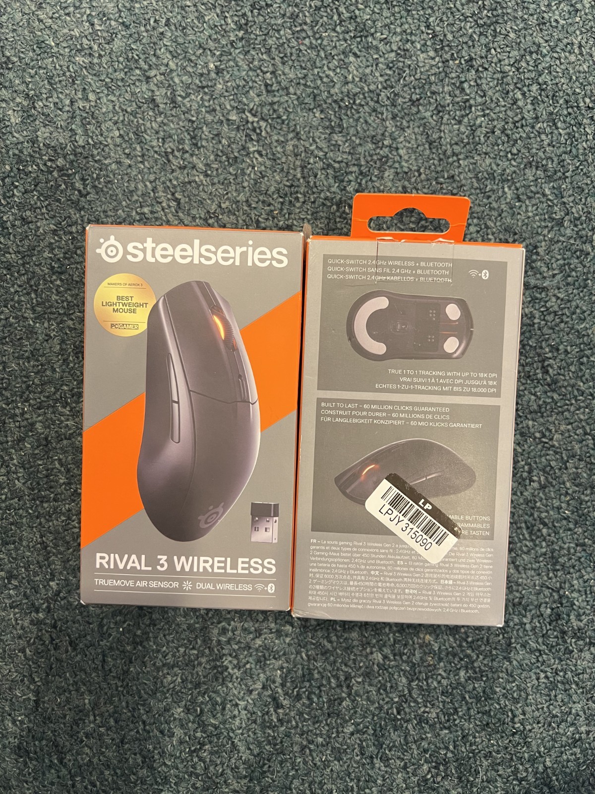 SteelSeries Rival 3 Wireless Gaming Mouse - Dual Wireless, USB/Bluetooth