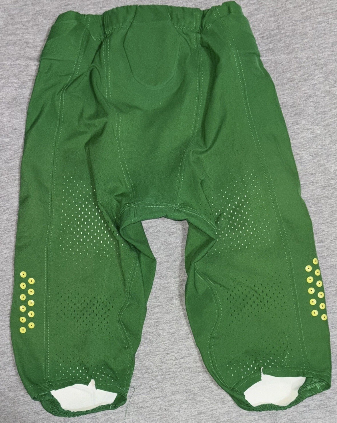 2021 OREGON DUCKS PE GAME WORN Apple Green & Yellow Nike Football Pants W/Pads