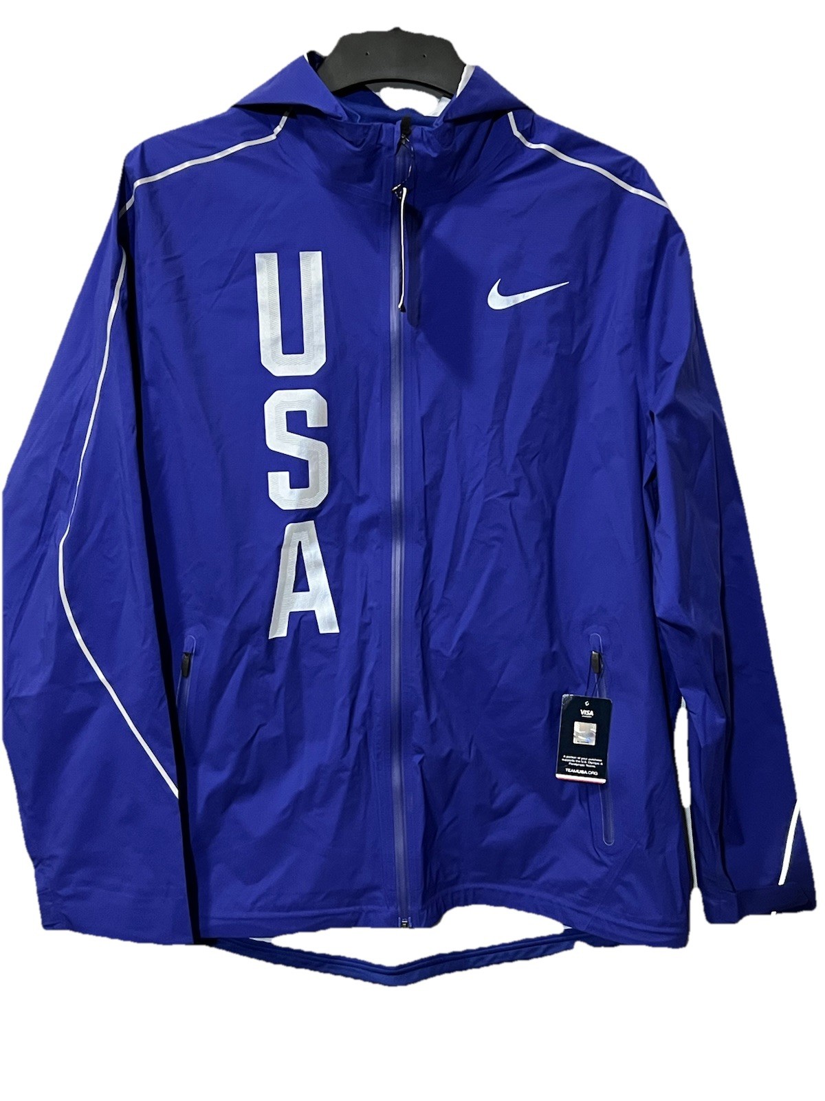 Nike Hypershield Team USA Running Zip Up Jacket Blue Mens 806908-455 XL NWT $350