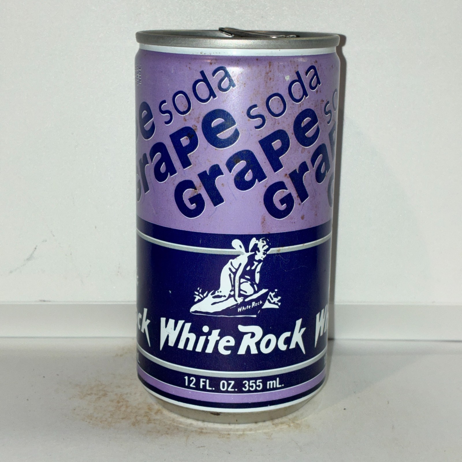 White Rock Grape soda can