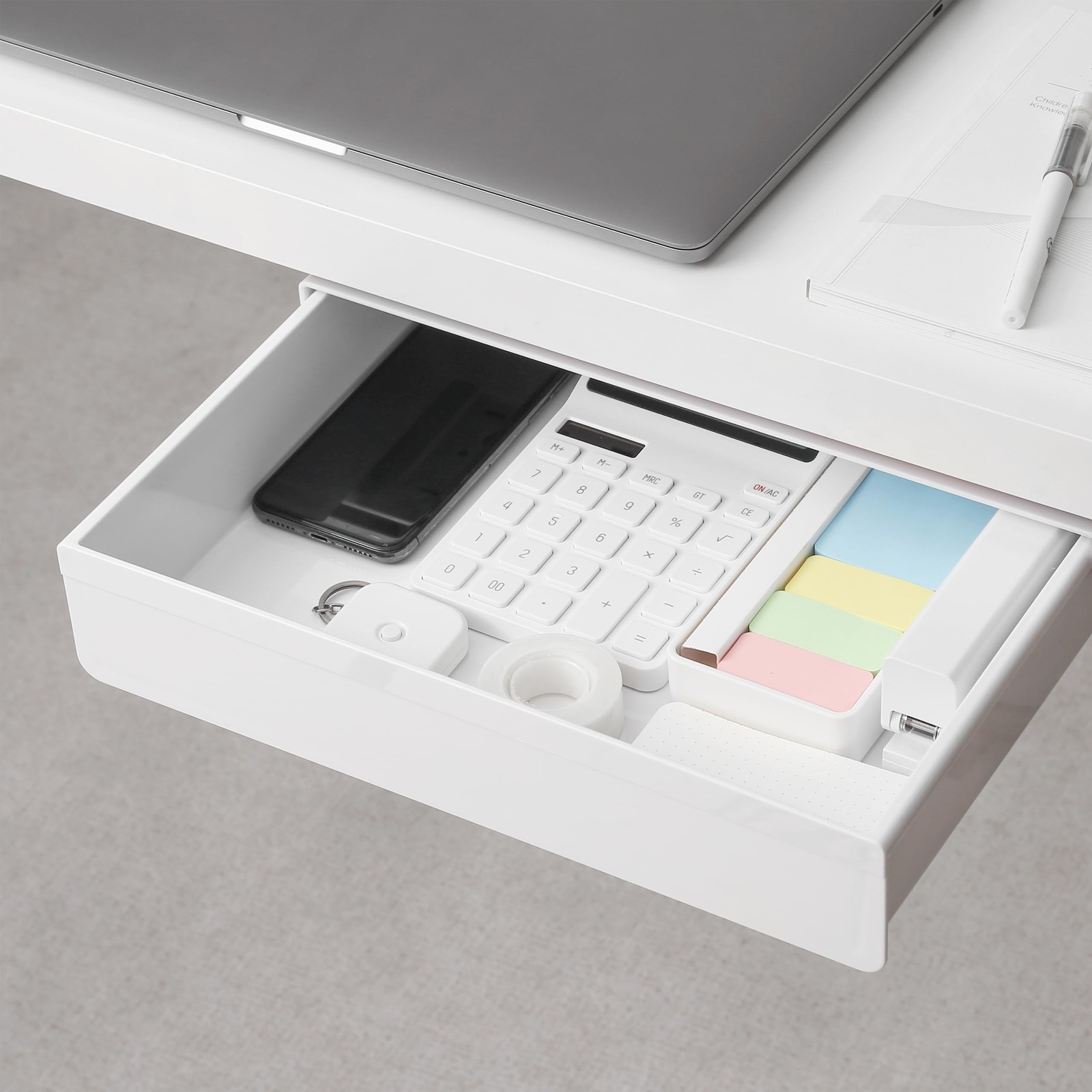 Under Desk Drawer Super Large Hidden Table Accessories Desktop Slide Out Tray