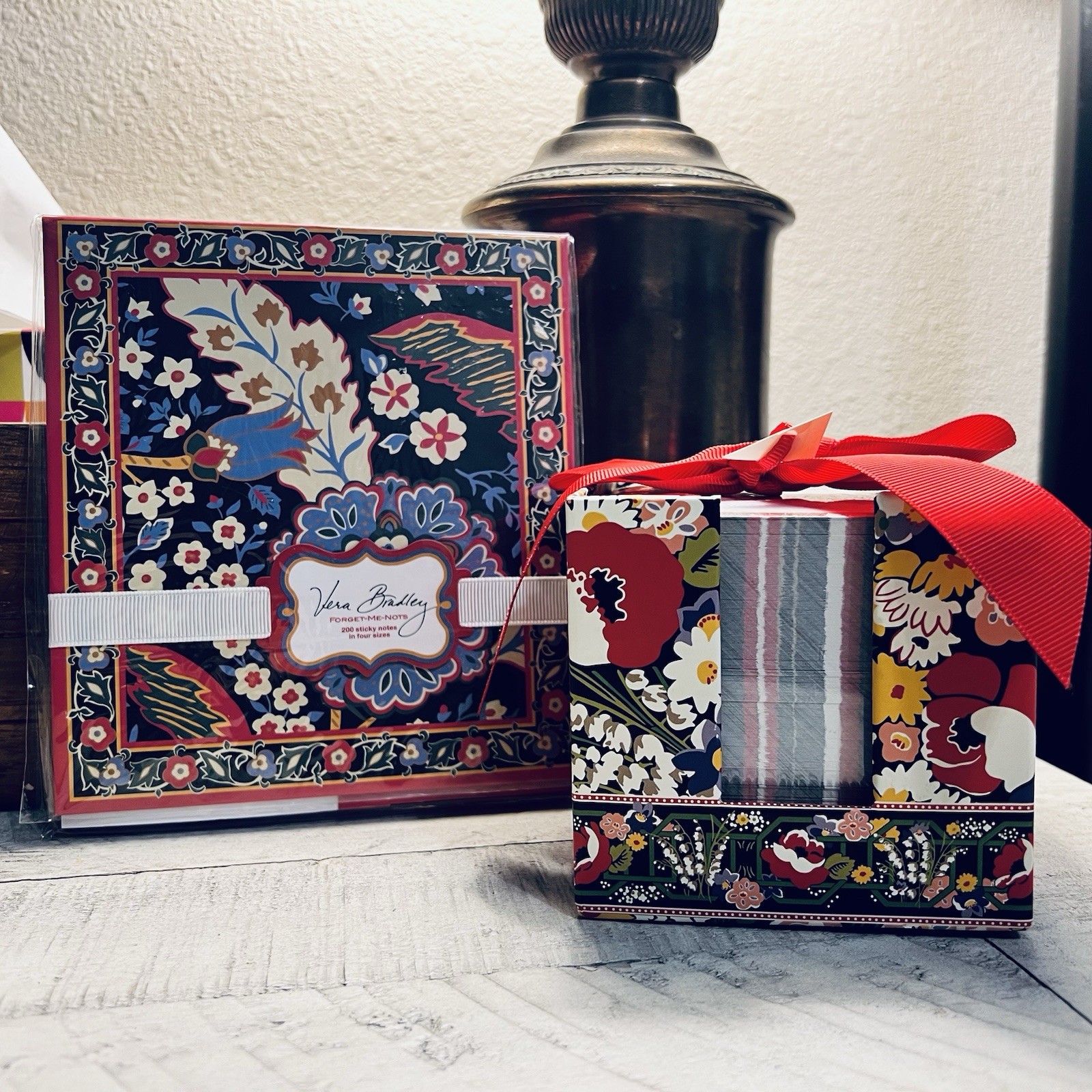Vera Bradley Take Note Cube  and Forget Me Not Sticky Notes