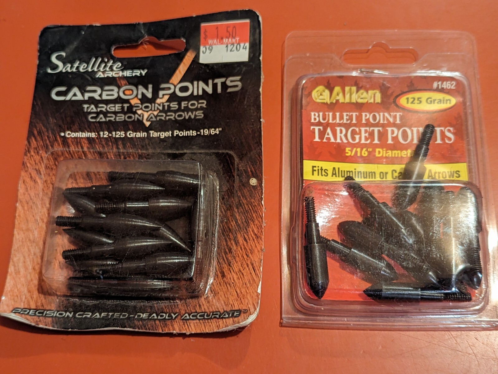NEW 24 Allen Bullet & Satellite Carbon 125 Grain Target Points Archery