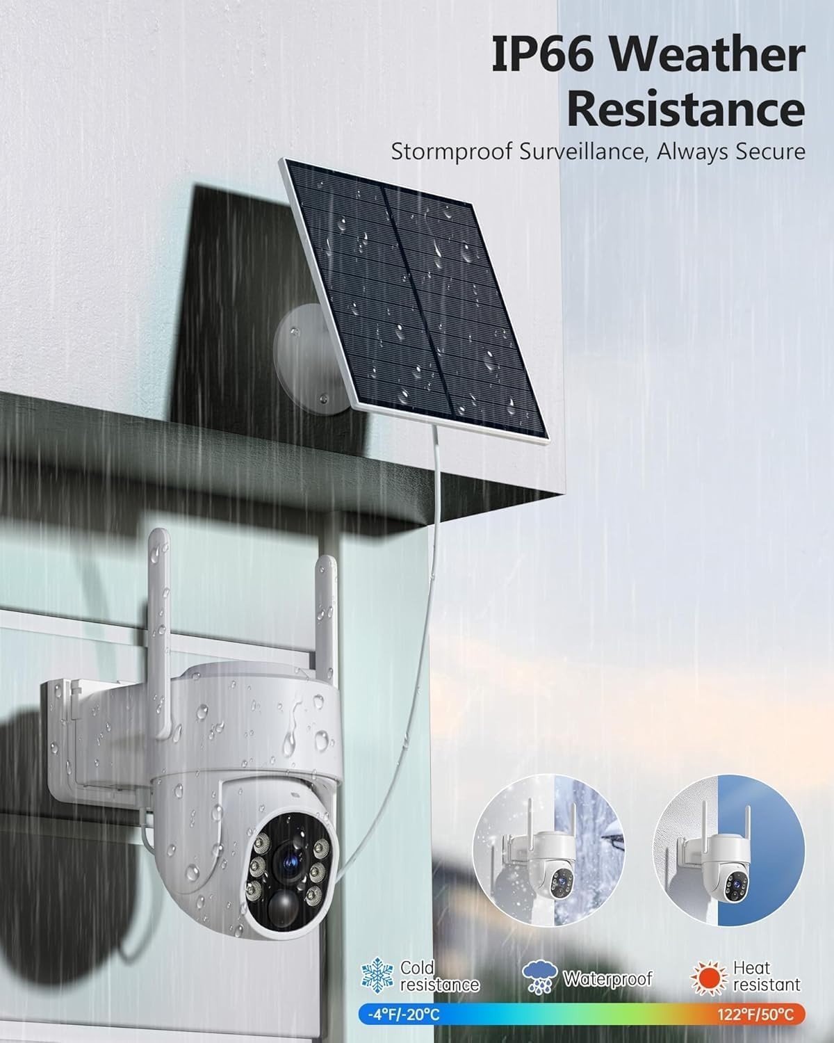 4 Immersive 2K Solar Security Cameras with Night Vision & Smart Detection