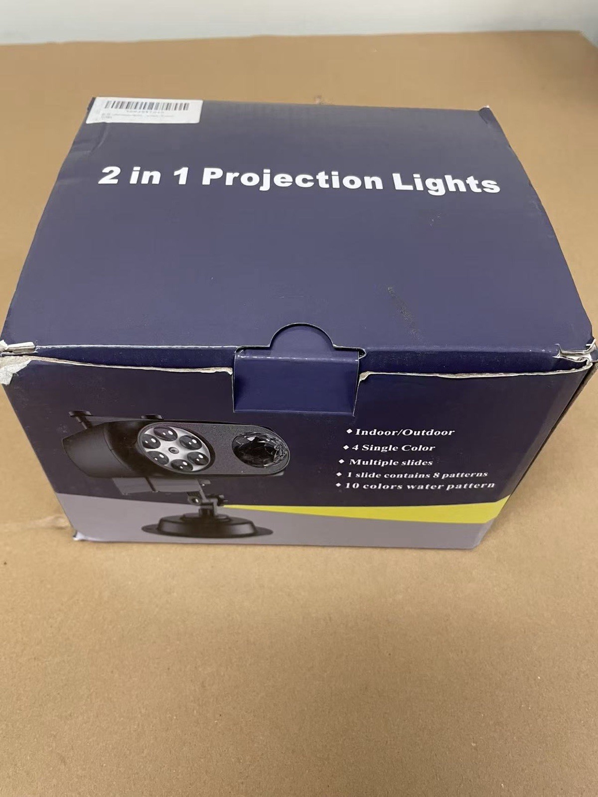 2-in-1 Indoor/Outdoor Projection Light – 10 Color Water Wave & 8 Patterns