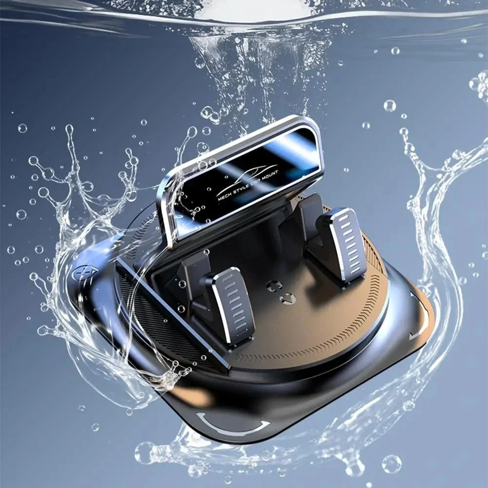 Car Phone Holder 360 Degree Rotation, Navigation Dashboard Mount Black