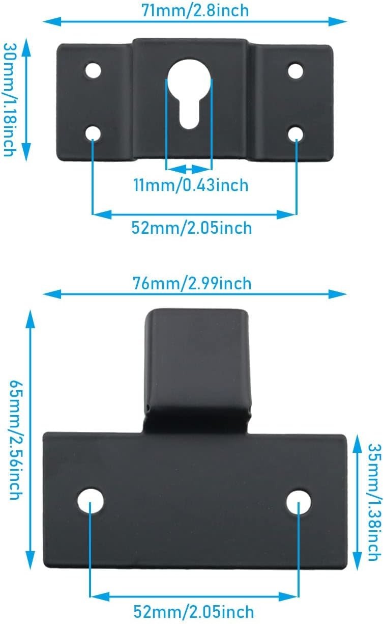 2 Sets Heavy-Duty Wall Mount Speaker Hangers - Rust-Resistant Brackets for Audio