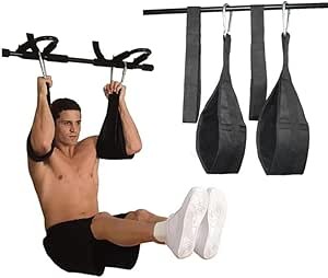 Hanging Ab Straps - Core Workout Slings for Pull-Up Bars, Rigs, Home Gym