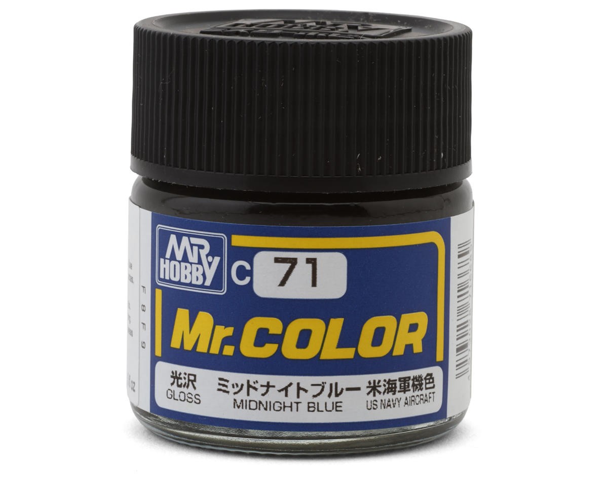 GSI Creos Mr. Hobby C71 Gloss Midnight Blue Acrylic Hobby Paint (10ml) [GUZC071]