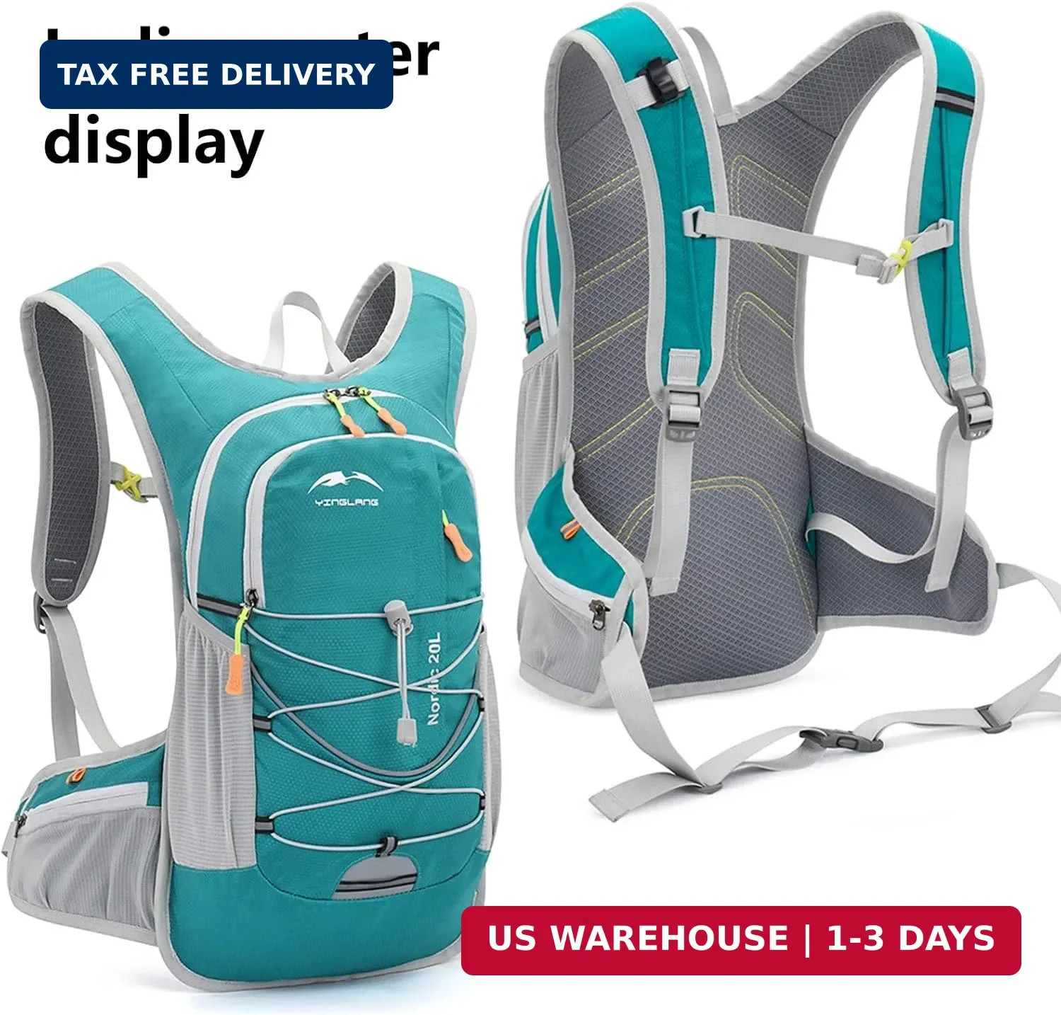 20L Lightweight Hydration Backpack with 2L Insulated Leakproof Water Bladder, Wa