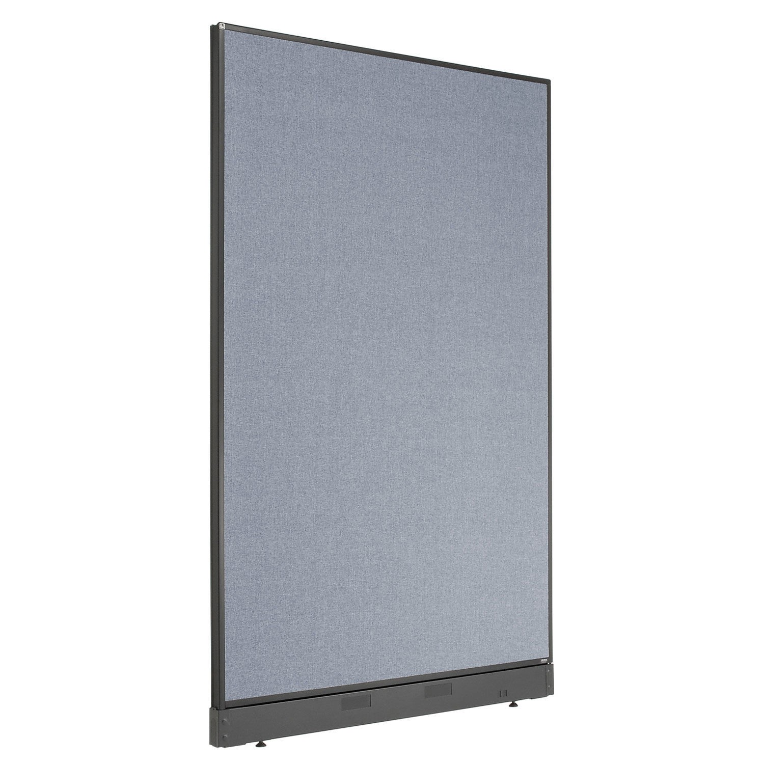 48-1/4"W x 76"H Office Partition Panel with Pass-Thru Cable Blue