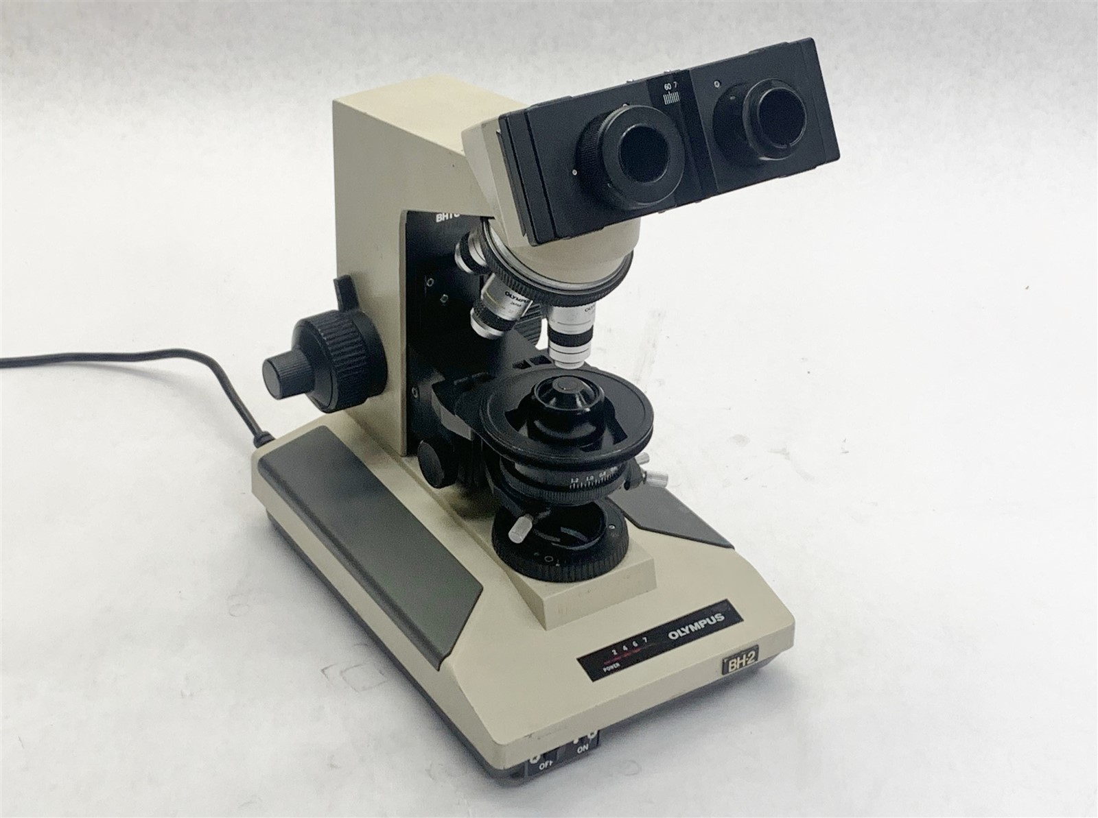 Olympus BH-2 BHTU Binocular Microscope w/ 3*Objectives *No Eyepiece/Stage/Lamp*