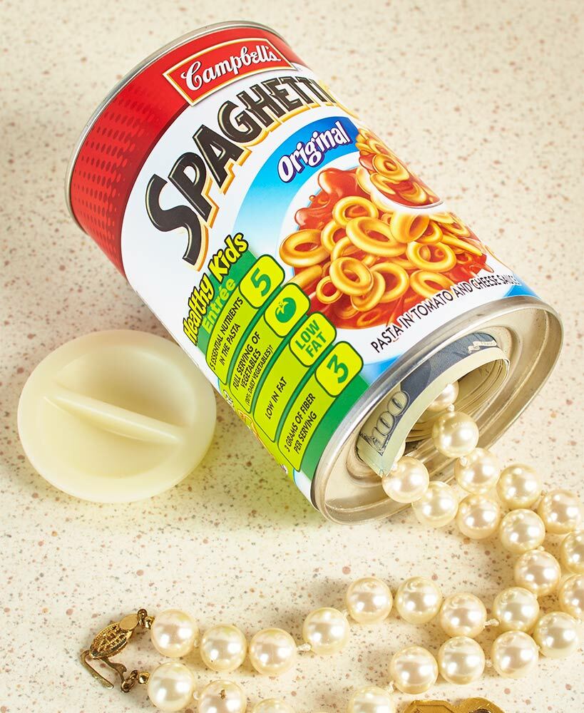 SPAGHETTI O'S SECURITY DISCREET FOOD CAN DECOY SAFE PROTECT YOUR VALUABLES!