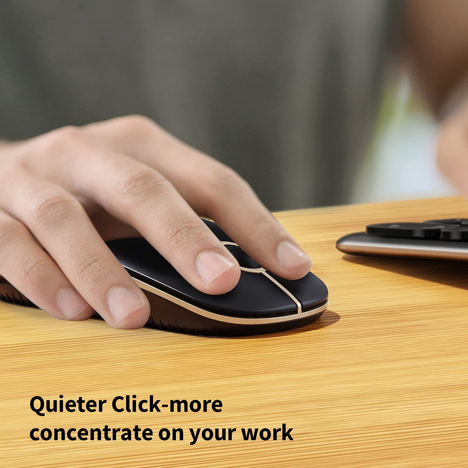 Wireless Mouse, 2.4G Slim Portable Computer Mice with Nano Receiver for Notebook
