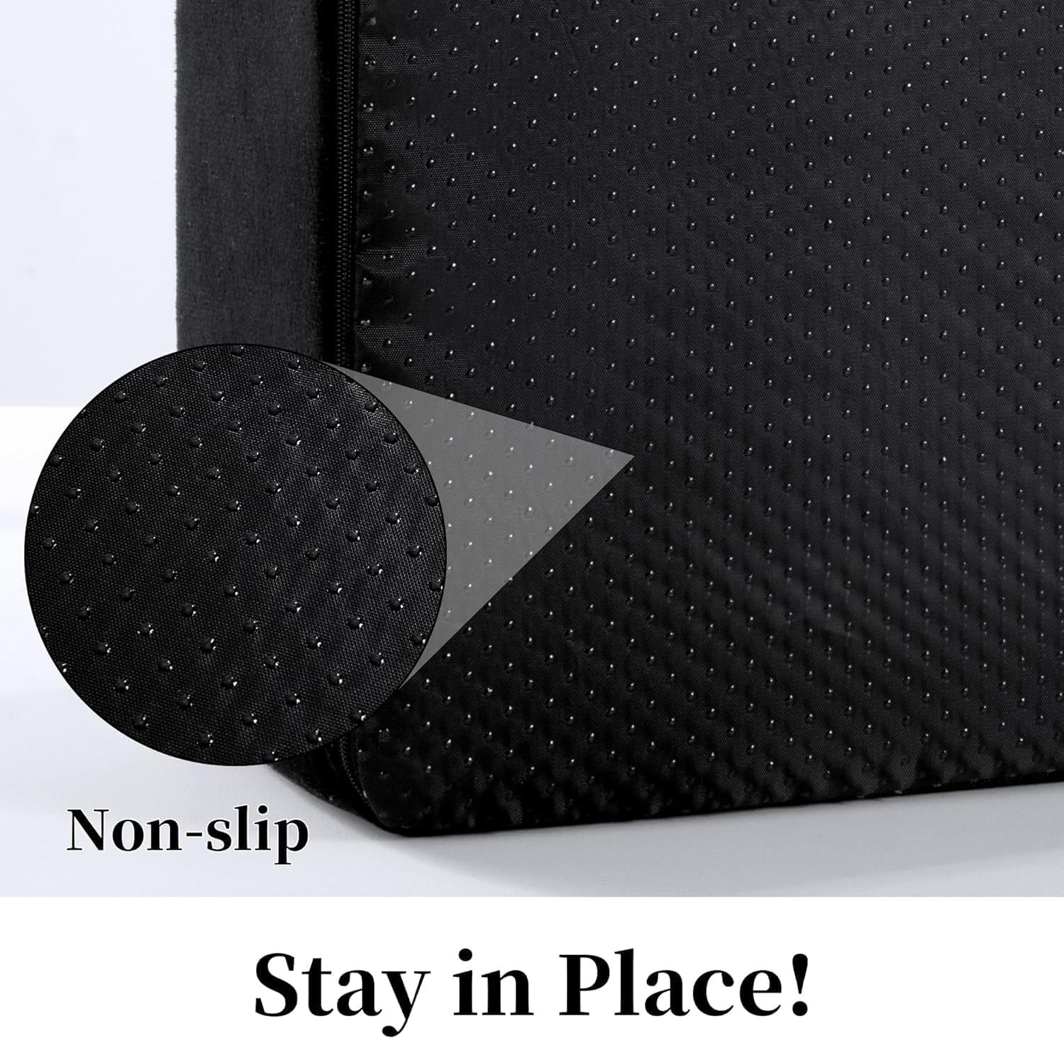 HOMBYS Foam Recliner Chair Cushions for 22"x22" Seat + 13" Backrest, Black