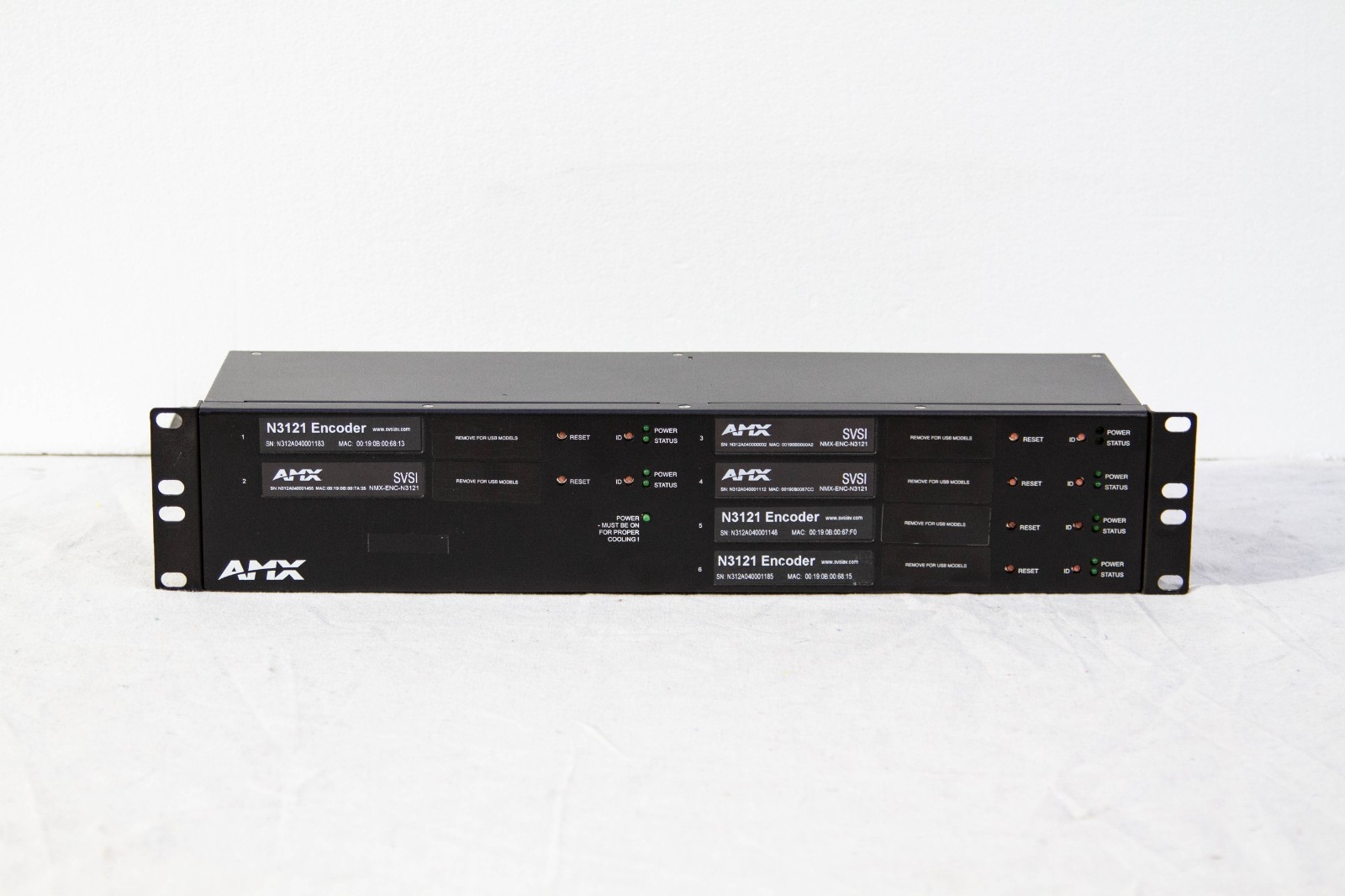 AMX NMX-ACC-N9206 (FGN9206) Rack Mount w Power for 6 SVSI N-Series Card Units