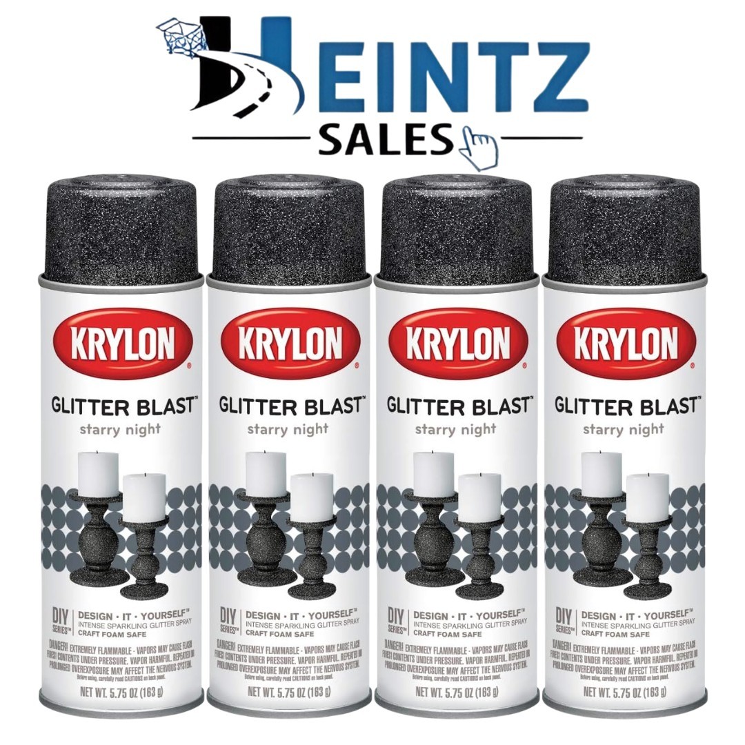 KRYLON 3805 -- Glitter Blast Starry Night 5.75 oz 4 Pack