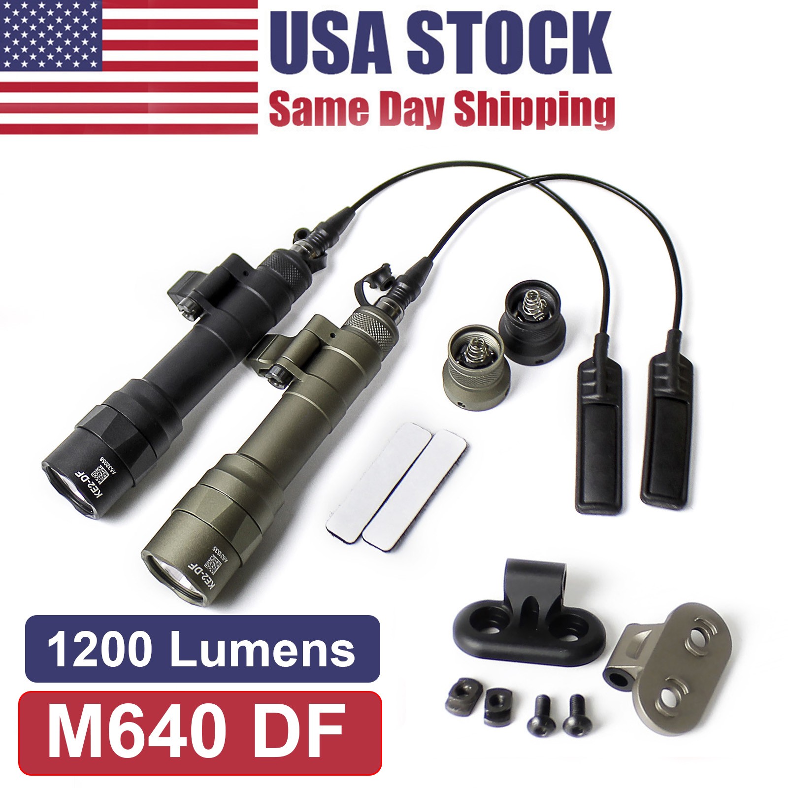 M640 Weapon Light M640DF 1200lm Rifle Flashlight W/ Switch +Mlok Rail Mount US