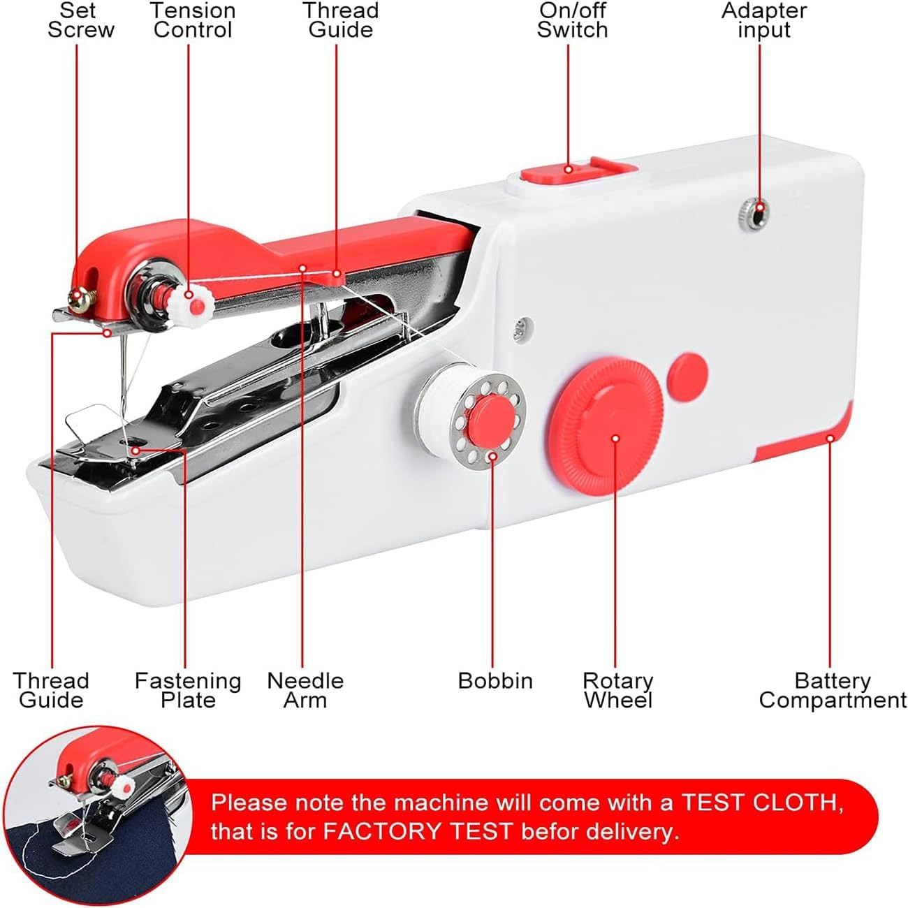 Handheld Sewing Machine with Sewing Kits,Mini Sewing Machine for Quick Stitching